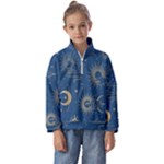 Asian Seamless Galaxy Pattern Kids  Half Zip Hoodie