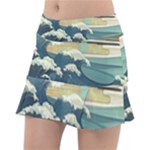 Sea Asia Waves Japanese Art The Great Wave Off Kanagawa Classic Tennis Skirt