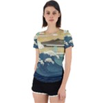 Sea Asia Waves Japanese Art The Great Wave Off Kanagawa Back Cut Out Sport T-Shirt