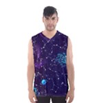 Realistic Night Sky With Constellations Men s Basketball Tank Top