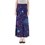 Realistic Night Sky With Constellations Full Length Maxi Skirt