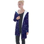 Realistic Night Sky With Constellations Longline Hooded Cardigan