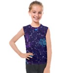 Realistic Night Sky With Constellations Kids  Mesh Tank Top