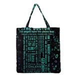 Tardis Doctor Who Technology Number Communication Grocery Tote Bag
