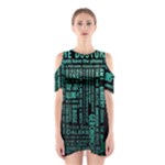 Tardis Doctor Who Technology Number Communication Shoulder Cutout One Piece Dress