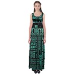 Tardis Doctor Who Technology Number Communication Empire Waist Maxi Dress