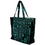 Tardis Doctor Who Technology Number Communication Zip Up Canvas Bag