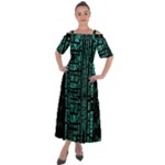 Tardis Doctor Who Technology Number Communication Shoulder Straps Boho Maxi Dress 