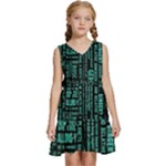 Tardis Doctor Who Technology Number Communication Kids  Sleeveless Tiered Mini Dress