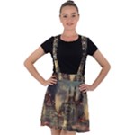 Braunschweig City Lower Saxony Velvet Suspender Skater Skirt