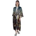 Braunschweig City Lower Saxony Maxi Satin Kimono