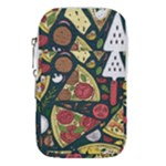 Seamless Pizza Slice Pattern Illustration Great Pizzeria Background Waist Pouch (Large)