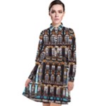 Catherine Spalace St Petersburg Long Sleeve Chiffon Shirt Dress