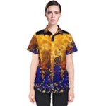 Skyline Frankfurt Abstract Moon Women s Short Sleeve Shirt