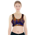 Skyline Frankfurt Abstract Moon Sports Bra With Pocket