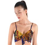 Skyline Frankfurt Abstract Moon Woven Tie Front Bralet