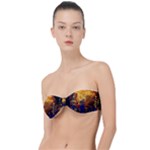 Skyline Frankfurt Abstract Moon Classic Bandeau Bikini Top 