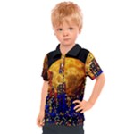 Skyline Frankfurt Abstract Moon Kids  Polo T-Shirt