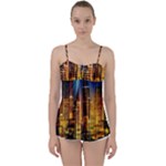 Skyline Light Rays Gloss Upgrade Babydoll Tankini Top