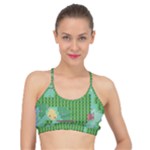 Green Retro Games Pattern Basic Training Sports Bra