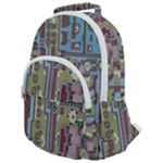 Arcade Game Retro Pattern Rounded Multi Pocket Backpack