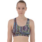 Arcade Game Retro Pattern Back Weave Sports Bra