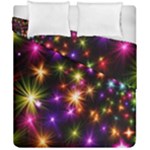 Star Colorful Christmas Xmas Abstract Duvet Cover Double Side (California King Size)