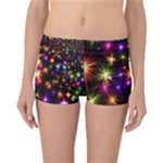 Star Colorful Christmas Xmas Abstract Reversible Boyleg Bikini Bottoms