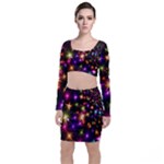 Star Colorful Christmas Xmas Abstract Top and Skirt Sets