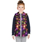 Star Colorful Christmas Xmas Abstract Kids  Hooded Puffer Vest