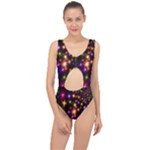 Star Colorful Christmas Xmas Abstract Center Cut Out Swimsuit