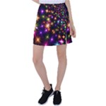 Star Colorful Christmas Xmas Abstract Tennis Skirt