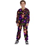 Star Colorful Christmas Xmas Abstract Kids  Sweatshirt set