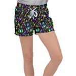 Star Colorful Christmas Abstract Women s Velour Lounge Shorts