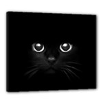 Black Cat Face Canvas 24  x 20  (Stretched)