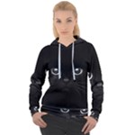 Black Cat Face Women s Overhead Hoodie