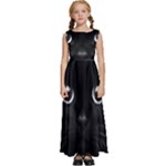 Black Cat Face Kids  Satin Sleeveless Maxi Dress