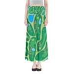 Golf Course Par Golf Course Green Full Length Maxi Skirt