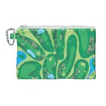 Golf Course Par Golf Course Green Canvas Cosmetic Bag (Large)