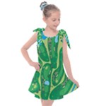 Golf Course Par Golf Course Green Kids  Tie Up Tunic Dress