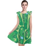 Golf Course Par Golf Course Green Tie Up Tunic Dress