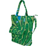 Golf Course Par Golf Course Green Shoulder Tote Bag