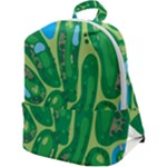 Golf Course Par Golf Course Green Zip Up Backpack