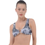 Males Mandelbrot Abstract Almond Bread Ring Detail Bikini Top