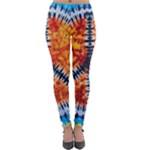 Tie Dye Peace Sign Lightweight Velour Leggings