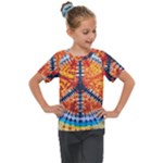 Tie Dye Peace Sign Kids  Mesh Piece T-Shirt