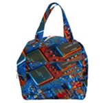 Gray Circuit Board Electronics Electronic Components Microprocessor Boxy Hand Bag