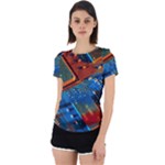 Gray Circuit Board Electronics Electronic Components Microprocessor Back Cut Out Sport T-Shirt