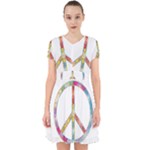 Flourish Decorative Peace Sign Adorable in Chiffon Dress