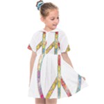 Flourish Decorative Peace Sign Kids  Sailor Dress